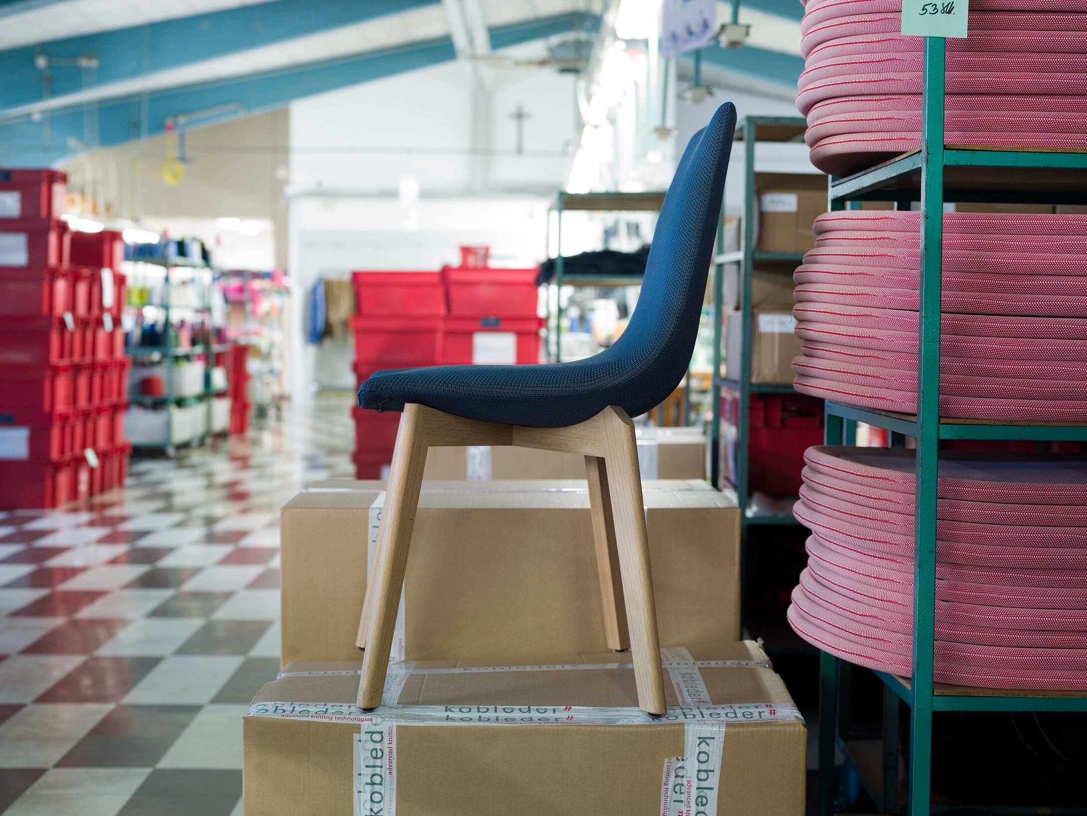 dining table chair with coarse knit structure
